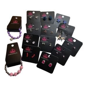 Paparazzi Stretch Bracelet and Pierced Earring Lot of 14 NEW  Lot 2591